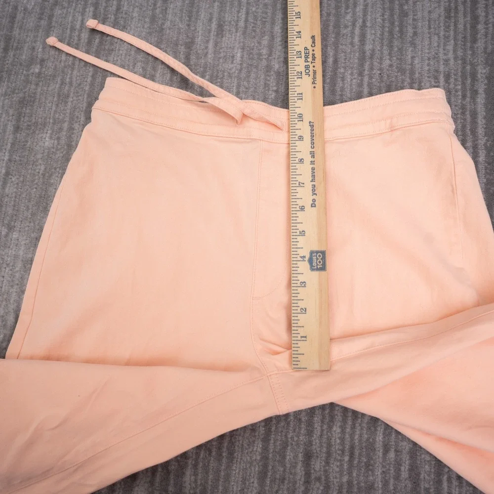 Chico's Cargo Pants Womens 0.5 Peach NEW Wide Leg Crop Drawstring Cotton Blend